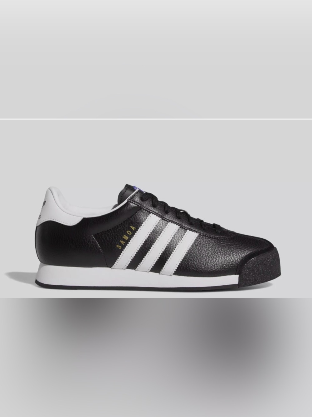 adidas Samoa Men’s Black with White Stripes Sneakers